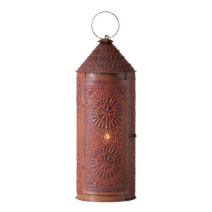 Rustic Tin 22-Inch Chimney Lantern in Rustic Tin