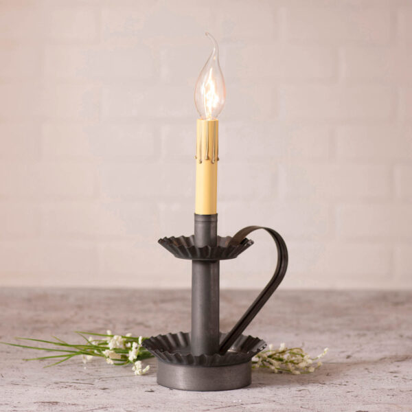 Kettle Black Plantation Candlestick Lamp Base in Kettle Black Accent Lights