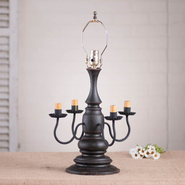 Americana Black Harrison Lamp Base in Americana Black Lamp Bases