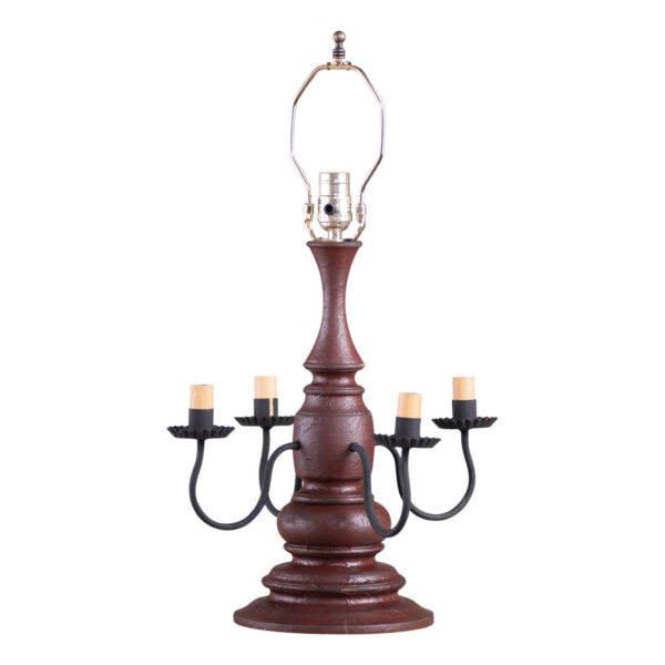 Americana Plantation Red Harrison Lamp Base in Americana Red