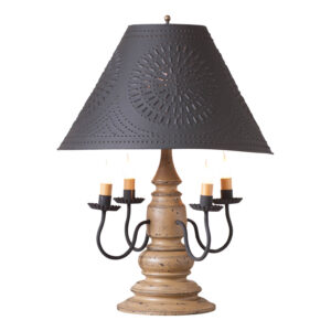 Americana Pearwood Harrison Lamp in Americana Pearwood with Textured Metal Shade