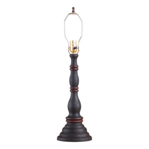 Hartford Black over Red with Red Stripe Davenport Table Lamp Base in Hartford Black with Red Stripe