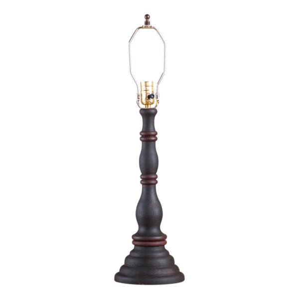 Hartford Black over Red with Red Stripe Davenport Table Lamp Base in Hartford Black with Red Stripe