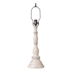 Rustic White Davenport Wood Table Lamp Base in Rustic White