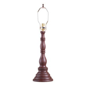 Americana Plantation Red Davenport Wood Table Lamp Base in Americana Red