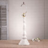 Americana White Davenport Wood Table Lamp Base in Americana White Lamp Bases