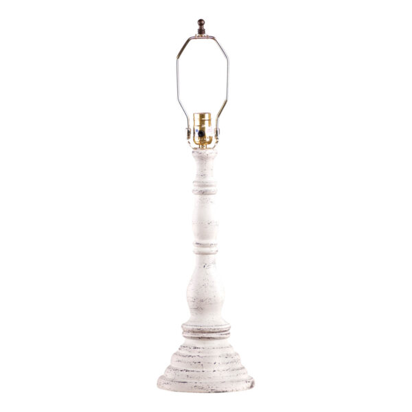 Americana White Davenport Wood Table Lamp Base in Americana White