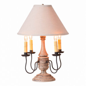 Buttermilk Jamestown Wood Table Lamp in Hartford Buttermilk with Fabric Linen Shade