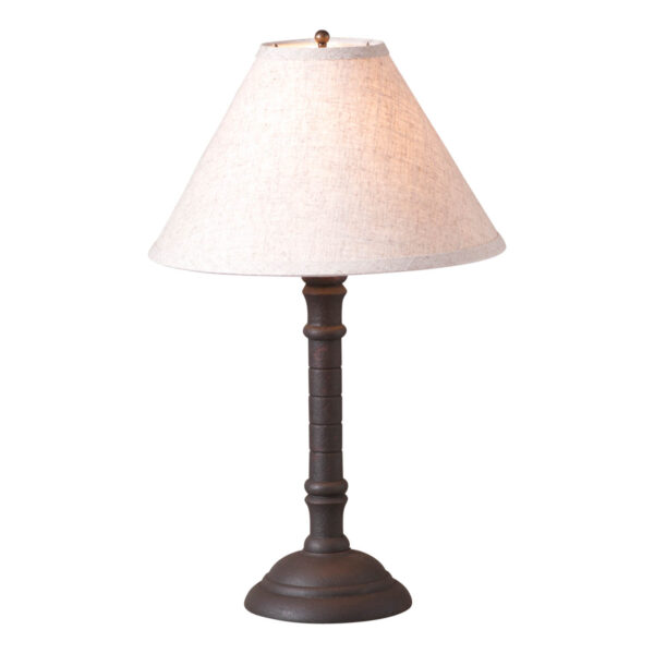 Hartford Black Gatlin Wood Table Lamp in Hartford Back with Fabric Linen Shade