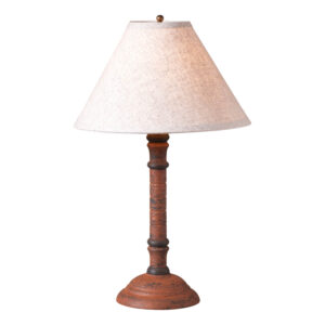 Hartford Pumpkin Gatlin Wood Table Lamp in Hartford Pumpkin with Fabric Linen Shade