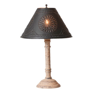 Buttermilk Gatlin Wood Table Lamp in Hartford Buttermilk with Textured Metal Shade