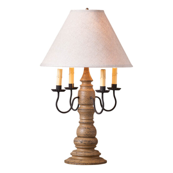 Americana Pearwood Bradford Lamp in Americana Pearwood with Linen Fabric Shade