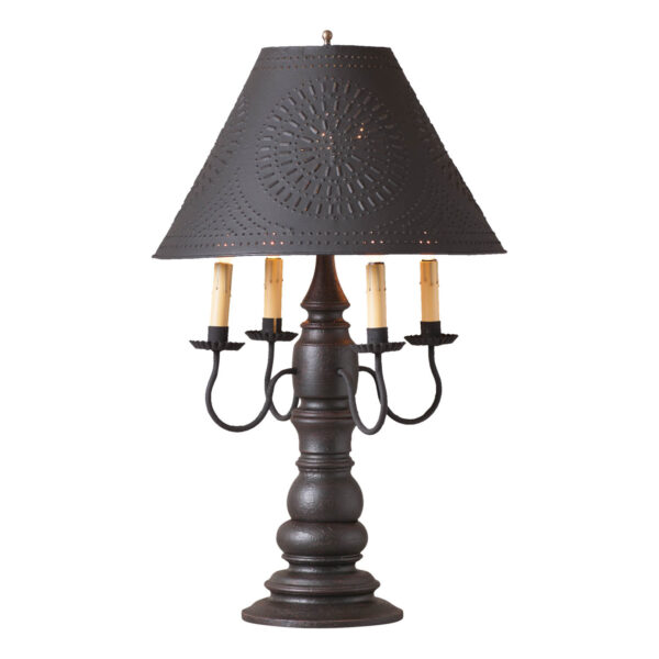 Americana Black Bradford Lamp in Americana Black with Textured Metal Shade