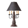 Americana Espresso with Red Stripe Bradford Lamp in Americana Espresso with Textured Metal Shade