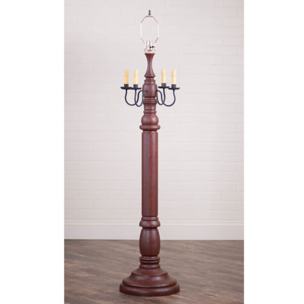 Americana Plantation Red General James Floor Lamp Base in Americana Red Lamp Bases