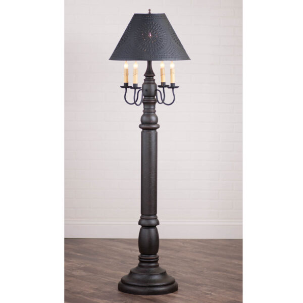 Americana Black General James Floor Lamp Americana Black with Textured Metal Shade Lamps