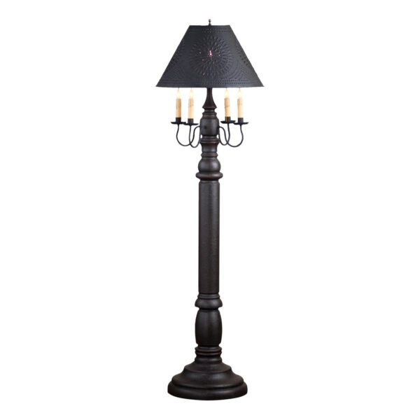 Americana Black General James Floor Lamp Americana Black with Textured Metal Shade