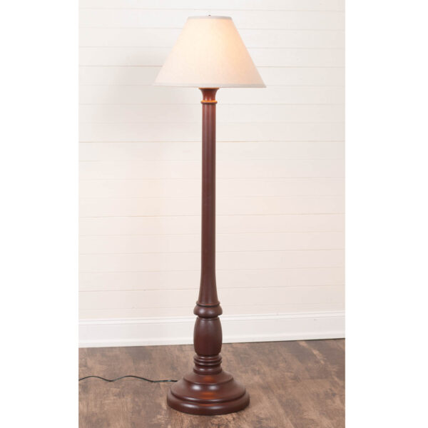 Rustic Red Brinton House Floor Lamp in Rustic Red with Linen Fabric Shade Lamps