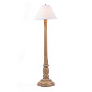Americana Pearwood Brinton House Floor Lamp in Pearwood with Linen Fabric Shade