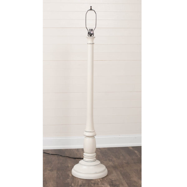 Rustic White Brinton House Floor Lamp Base in Rustic White Lamp Bases