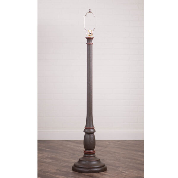 Americana Espresso with Red Stripe Brinton House Floor Lamp Base Americana Espresso Lamp Bases