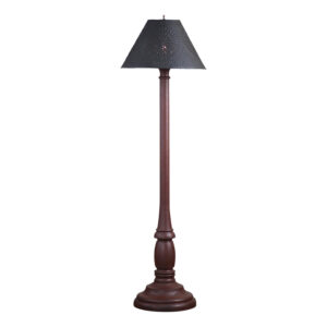 Americana Plantation Red Brinton House Floor Lamp Americana Red with Textured Black Metal Shade