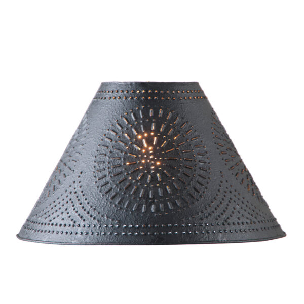 Textured Black 17-Inch Flared Shade with Chisel in Textured Black Lamp Shades