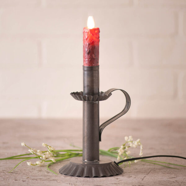 Kettle Black Barton Candlestick in Kettle Black Accent Lights