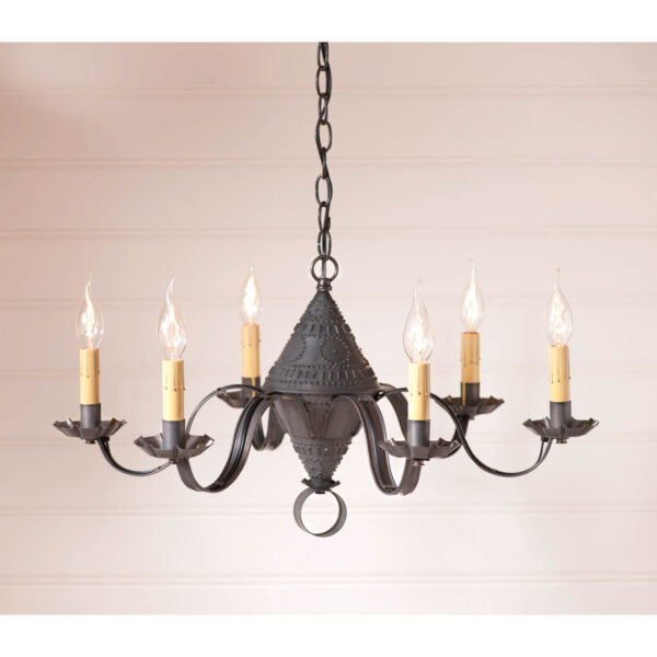 Kettle Black Concord Chandelier in Kettle Black Chandeliers - Tin