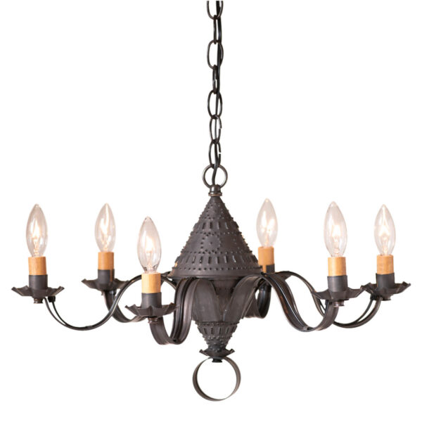 Kettle Black Small Concord Chandelier in Kettle Black