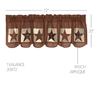 VHC-50807 - Abilene Patch Block and Star Valance 20x72