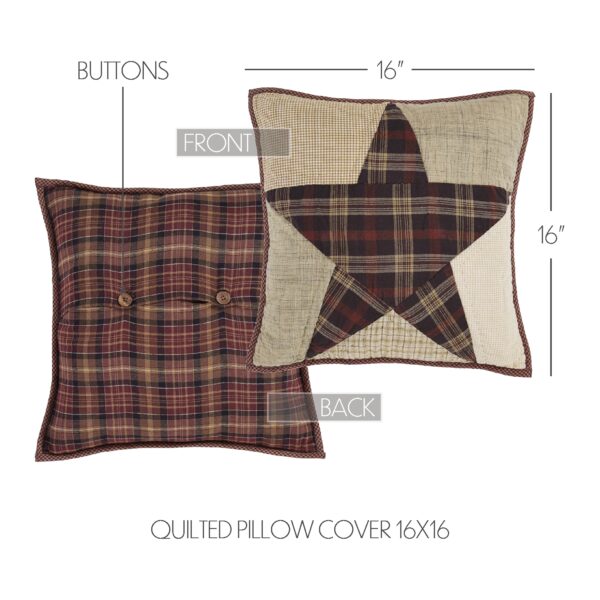 VHC-19972 - Abilene Star Quilted Pillow Cover 16x16