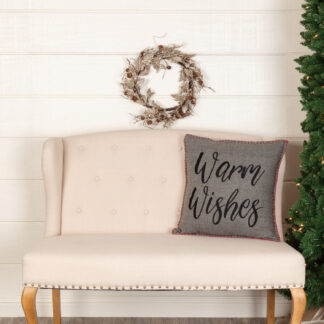 Rustic Anderson Warm Wishes Pillow 18x18 by Seasons Crest