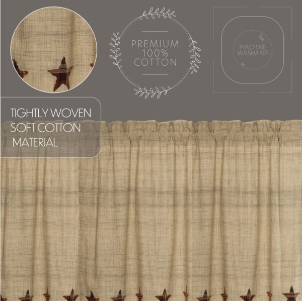 VHC-19966 - Abilene Star Prairie Curtain Set of 2 63x36x18