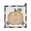 VHC-84006 - Annie Black Check Pumpkin Trivet 8x8
