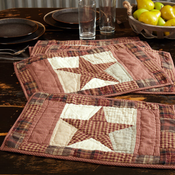 VHC-30614 - Abilene Star Quilted Placemat Set of 6 12x18