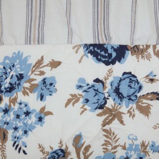 Farmhouse Annie Blue Floral Ruffled Standard Sham 21x27 by April & Olive