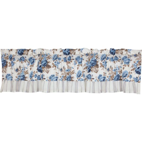 VHC-70004 - Annie Blue Floral Ruffled Valance 16x72