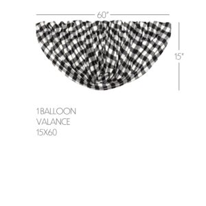 VHC-51101 - Annie Buffalo Black Check Balloon Valance 15x60