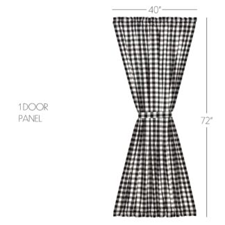 Farmhouse Annie Buffalo Black Check Door Panel 72x40 by April & Olive