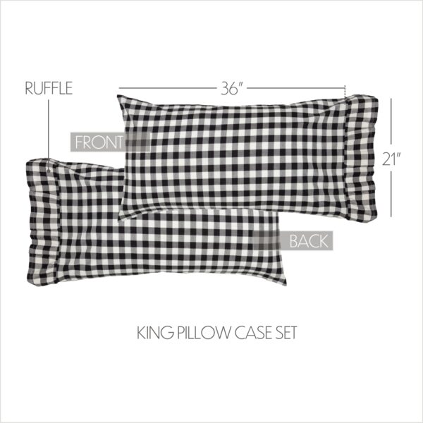 VHC-51750 - Annie Buffalo Black Check King Pillow Case Set of 2 21x36+4