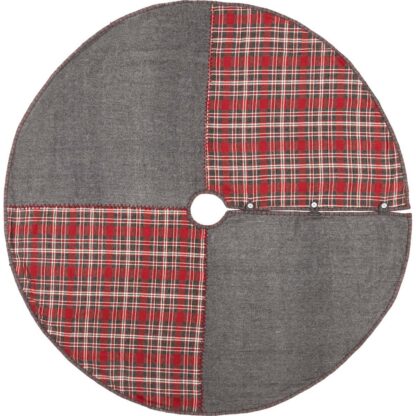 Annie Buffalo Black Check Panel 96x50 in Red & Grey