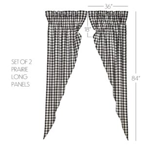 VHC-51103 - Annie Buffalo Black Check Prairie Long Panel Set of 2 84x36x18