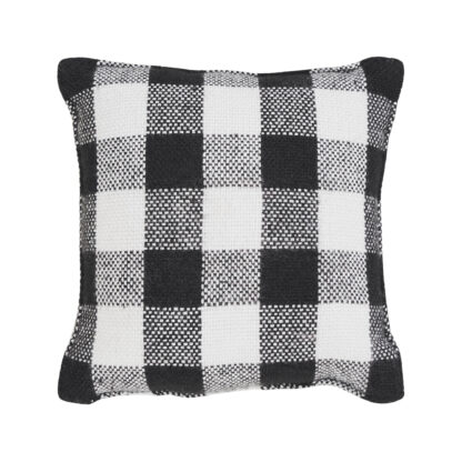 VHC-84000 - Annie Black Check Home Pumpkin Pillow 6x6