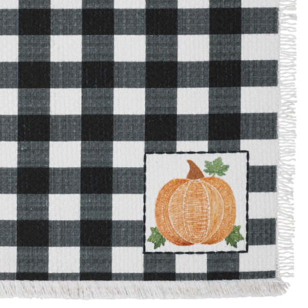 VHC-84008 - Annie Black Check Pumpkin Placemat Set of 2 13x19