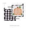 VHC-84006 - Annie Black Check Pumpkin Trivet 8x8