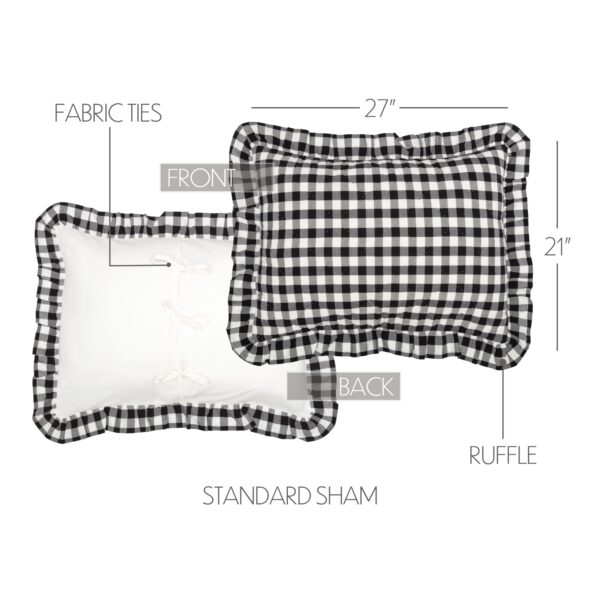 VHC-51756 - Annie Buffalo Black Check Ruffled Standard Sham 21x27