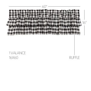 VHC-51759 - Annie Buffalo Black Check Ruffled Valance 16x60