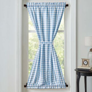 Farmhouse Annie Buffalo Blue Check Door Panel 72x40 by April & Olive