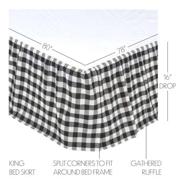 VHC-40406 - Annie Buffalo Black Check King Bed Skirt 78x80x16